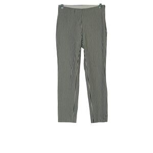 A New Day white gray stripes flat front ankle pants size 2